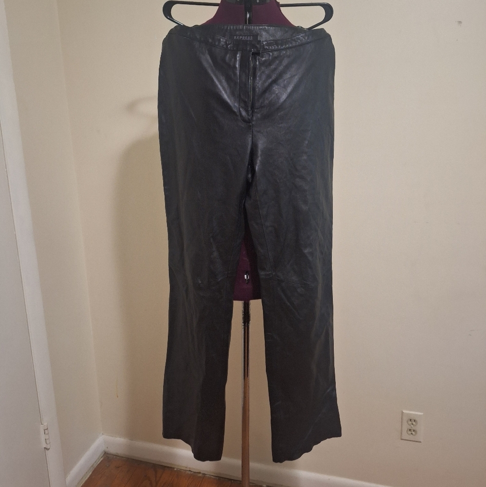 Womens Express Leather Pants Size 11/12